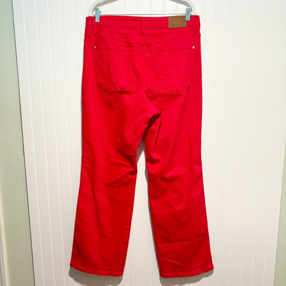 Judy Blue Garment Dyed 90s Straight Denim Jeans Red Size 14W - Picture 6 of 7